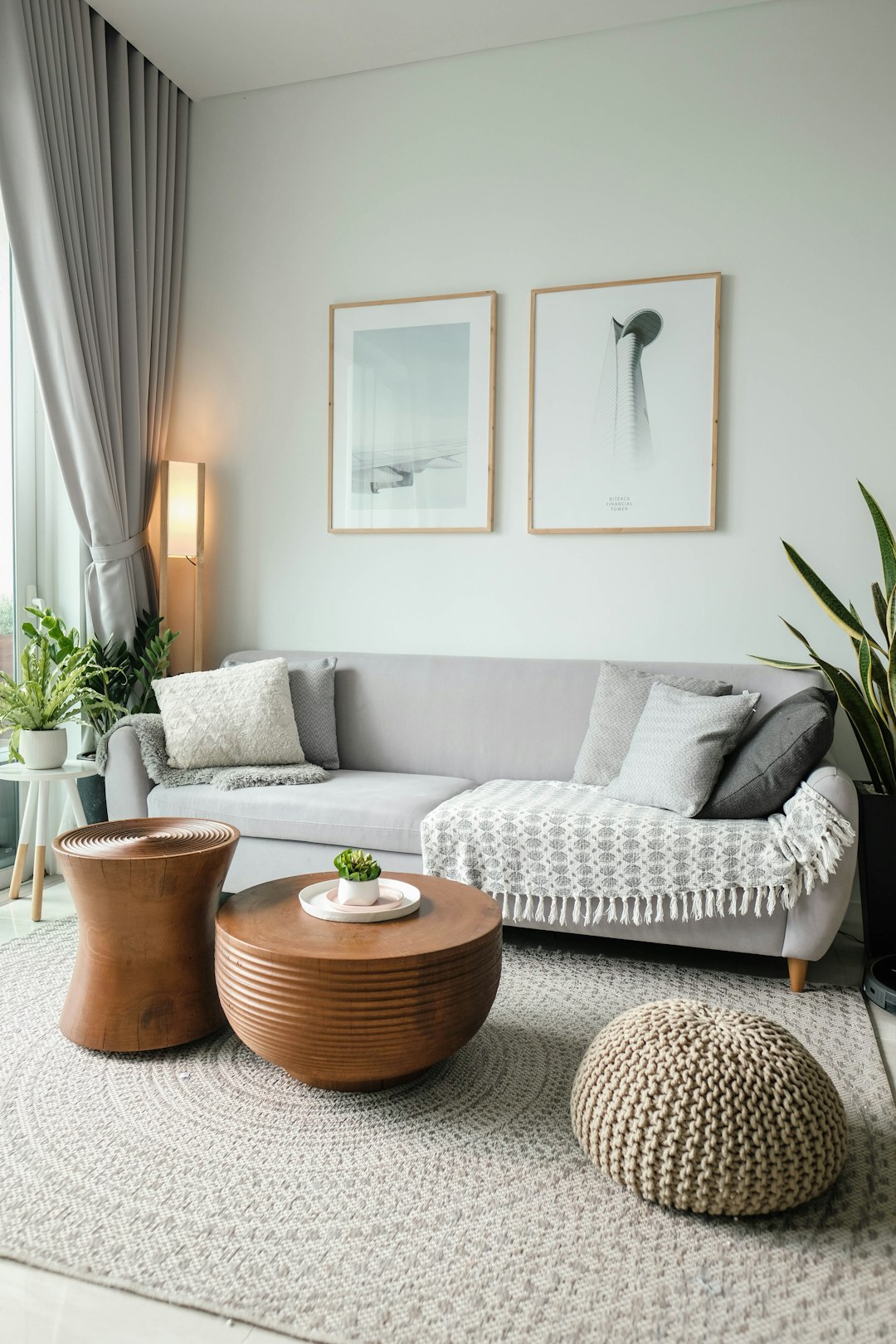 Warm and airy living room with neutral decor